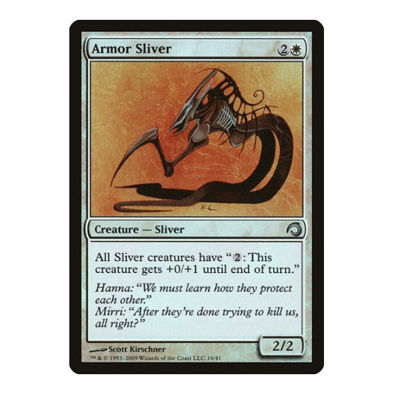 Armor Sliver (PDS) #16 Uncommon (Foil Moderately Played) Premium Deck Series: Slivers Magic: The Gathering: 2009
