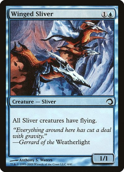 Winged Sliver (PDS) #4 Common (Foil Moderately Played) Premium Deck Series: Slivers Magic: The Gathering: 2009