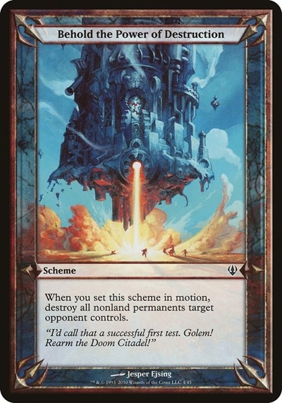 Behold the Power of Destruction (Archenemy) (OVER) #4 Common (Lightly Played) Oversize Cards Magic: The Gathering: 2026