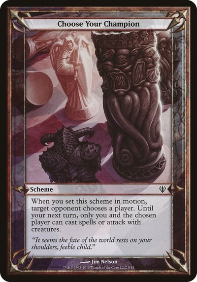 Choose Your Champion (Archenemy) (OVER) #5 Common (Lightly Played) Oversize Cards Magic: The Gathering: 2026