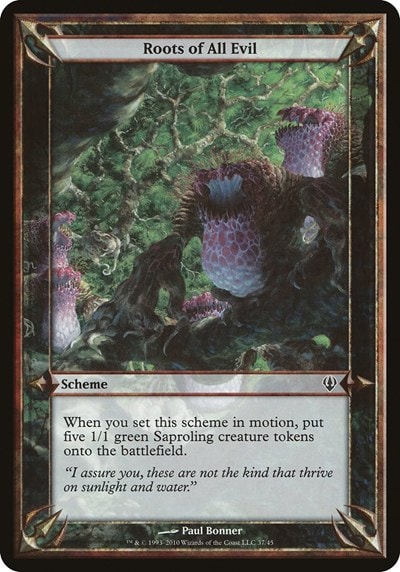 Roots of All Evil (Archenemy) (OVER) #37 Common (Lightly Played) Oversize Cards Magic: The Gathering: 2026