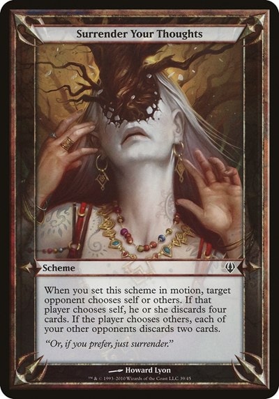 Surrender Your Thoughts (Archenemy) (OVER) #39 Common (Lightly Played) Oversize Cards Magic: The Gathering: 2026