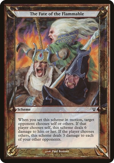 The Fate of the Flammable (Archenemy) (OVER) #13 Common (Lightly Played) Oversize Cards Magic: The Gathering: 2026