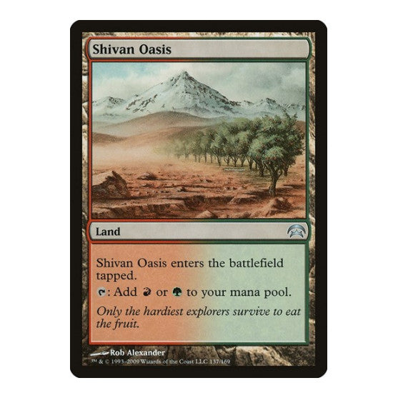 Shivan Oasis (HOP) #137 Uncommon (Lightly Played) Planechase Magic: The Gathering: 2009