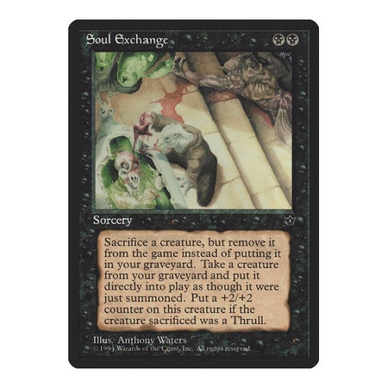 Soul Exchange (FEM) #43 Uncommon (Moderately Played) Fallen Empires Magic: The Gathering: 1994
