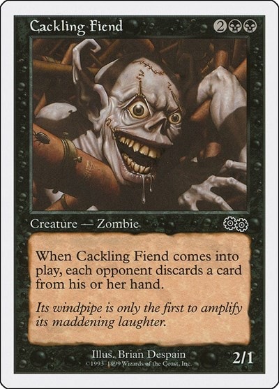 Cackling Fiend (BRB) #11 Common (Heavily Played) Battle Royale Box Set Magic: The Gathering: 1999