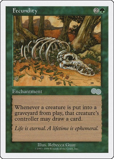 Fecundity (BRB) #25 Uncommon (Moderately Played) Battle Royale Box Set Magic: The Gathering: 1999