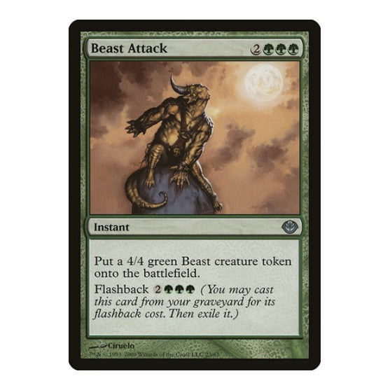 Beast Attack (DDD) #23 Uncommon (Moderately Played) Duel Decks: Garruk vs. Liliana Magic: The Gathering: 2009