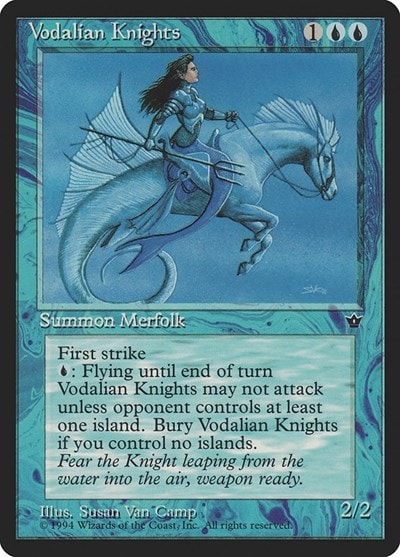 Vodalian Knights (FEM) #29 Rare (Heavily Played) Fallen Empires Magic: The Gathering: 1994