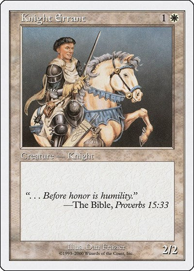 Knight Errant (S00) #7 Common (Moderately Played) Starter 2000 Magic: The Gathering: 2000