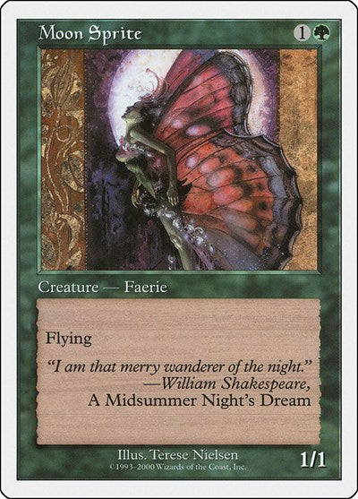 Moon Sprite (S00) #42 Uncommon (Moderately Played) Starter 2000 Magic: The Gathering: 2000