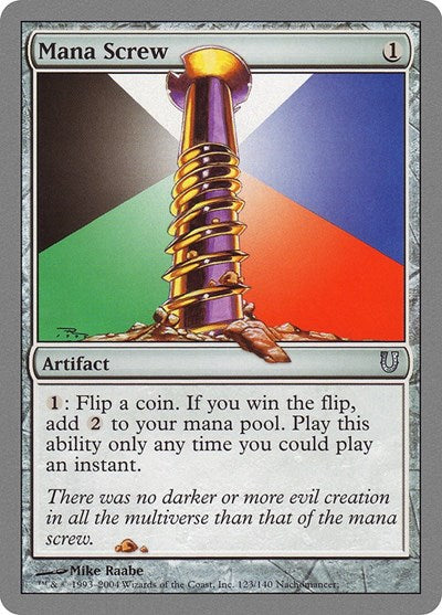 Mana Screw (UNH) #123 Uncommon (Moderately Played) Unhinged Magic: The Gathering: 2004