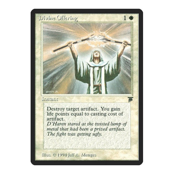 Divine Offering (LEG) #9 Common (Heavily Played) Legends Magic: The Gathering: 1994