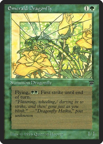 Emerald Dragonfly (LEG) #184 Common (Lightly Played) Legends Magic: The Gathering: 1994