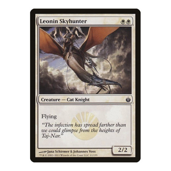 Leonin Skyhunter (MBS) #11 Common (Lightly Played) Mirrodin Besieged Magic: The Gathering: 2011