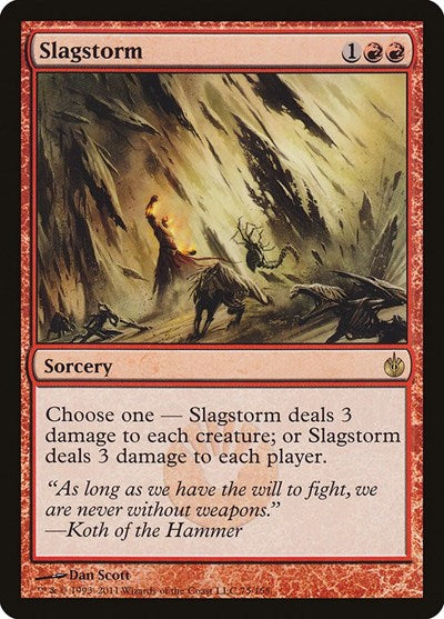 Slagstorm (MBS) #75 Rare (Lightly Played) Mirrodin Besieged Magic: The Gathering: 2011