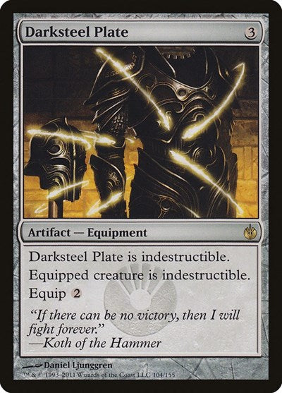 Darksteel Plate (MBS) #104 Rare Mirrodin Besieged Magic: The Gathering: 2011