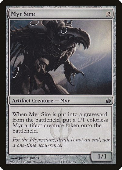 Myr Sire (MBS) #116 Common (Moderately Played) Mirrodin Besieged Magic: The Gathering: 2011