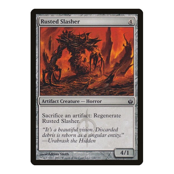 Rusted Slasher (MBS) #128 Common (Lightly Played) Mirrodin Besieged Magic: The Gathering: 2011