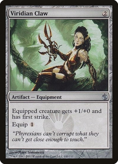 Viridian Claw (MBS) #143 Uncommon (Moderately Played) Mirrodin Besieged Magic: The Gathering: 2011
