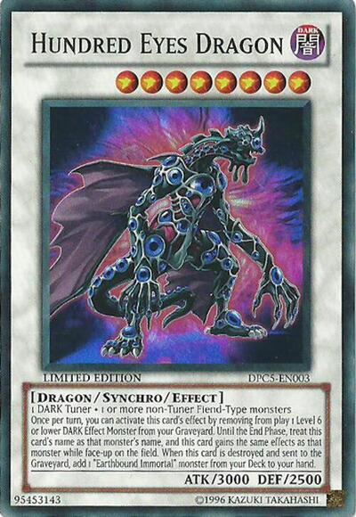Hundred Eyes Dragon (DPCT/DPC5) #DPC5-EN003 Super Rare (Limited Near Mint) 2011 Duelist Pack Tin YuGiOh: 2011