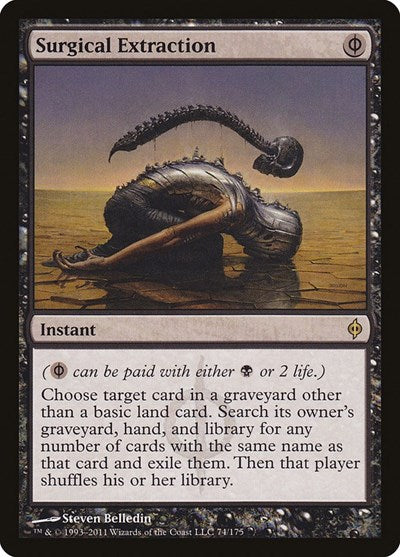 Surgical Extraction (NPH) #74 Rare (Lightly Played) New Phyrexia Magic: The Gathering: 2011