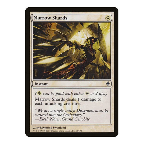 Marrow Shards (NPH) #15 Uncommon (Foil Lightly Played) New Phyrexia Magic: The Gathering: 2011