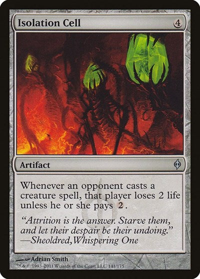 Isolation Cell (NPH) #141 Uncommon (Lightly Played) New Phyrexia Magic: The Gathering: 2011
