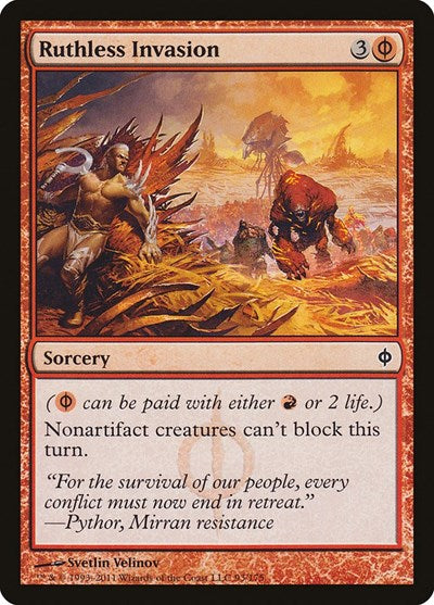 Ruthless Invasion (NPH) #93 Common (Lightly Played) New Phyrexia Magic: The Gathering: 2011