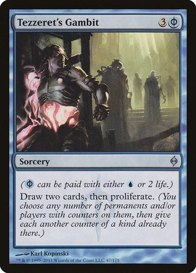Tezzerets Gambit (NPH) #47 Uncommon (Lightly Played) New Phyrexia Magic: The Gathering: 2011