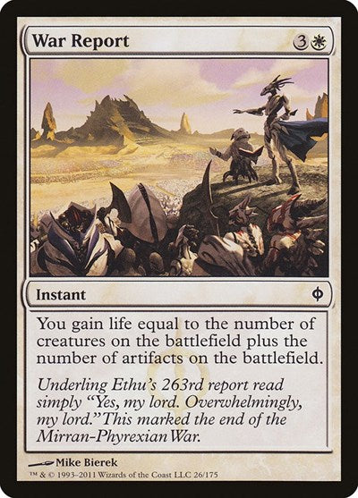 War Report (NPH) #26 Common (Moderately Played) New Phyrexia Magic: The Gathering: 2011