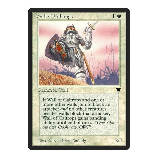 Wall of Caltrops (LEG) #42 Common (Heavily Played) Legends Magic: The Gathering: 1994