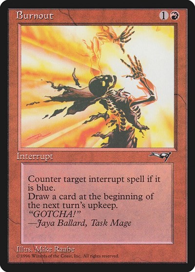 Burnout (ALL) #68 Uncommon (Moderately Played) Alliances Magic: The Gathering: 1996