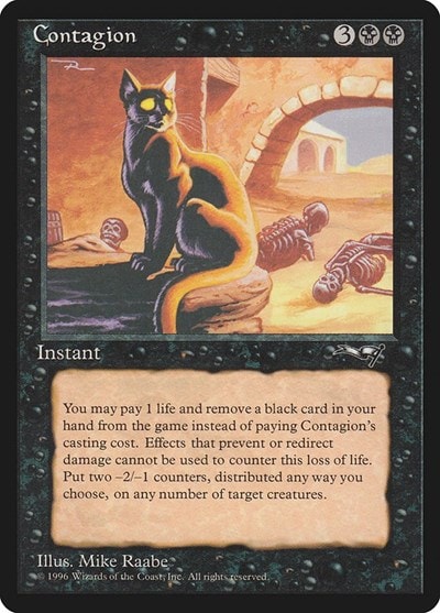 Contagion (ALL) #45 Uncommon (Moderately Played) Alliances Magic: The Gathering: 1996