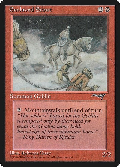 Enslaved Scout Horses (ALL) #71a Common (Moderately Played) Alliances Magic: The Gathering: 1996
