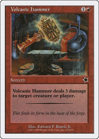 Volcanic Hammer (S99) #123 Common Starter 1999 Magic: The Gathering: 1999