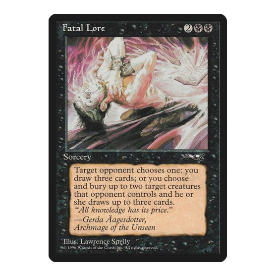 Fatal Lore (ALL) #48 Rare (Lightly Played) Alliances Magic: The Gathering: 1996