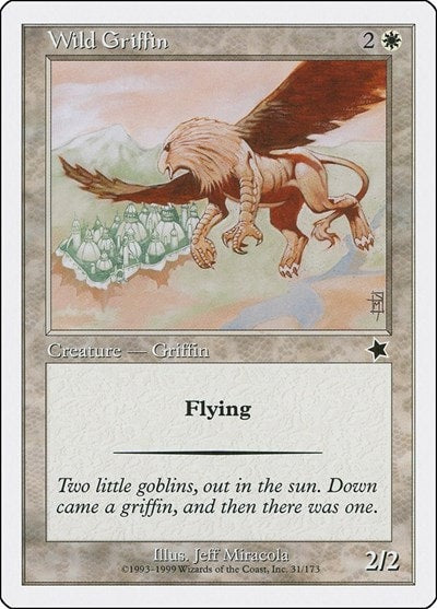 Wild Griffin (S99) #31 Common (Moderately Played) Starter 1999 Magic: The Gathering: 1999