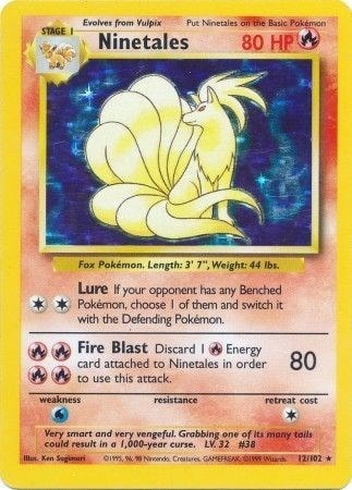Ninetales (BS) #012/102 Holo Rare Base Set Pokemon: 1999
