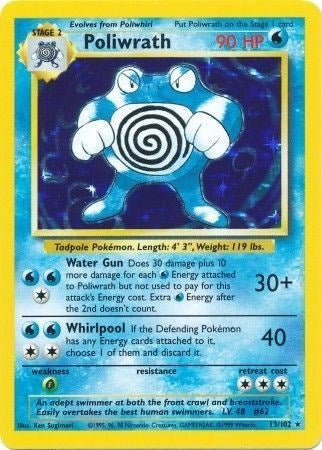 Poliwrath (BS) #013/102 Holo Rare Base Set Pokemon: 1999
