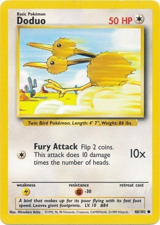 Doduo (BS) #048/102 Common Base Set Pokemon: 1999
