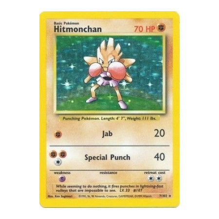 Hitmonchan (BS) #007/102 Holo Rare Base Set Pokemon: 1999