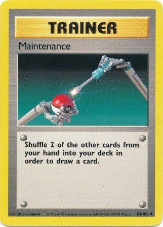 Maintenance (BS) #083/102 Uncommon (Near Mint) Base Set Pokemon: 1999