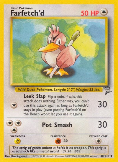 Farfetchd (BS2) #040/130 Uncommon (Lightly Played) Base Set 2 Pokemon: 2000