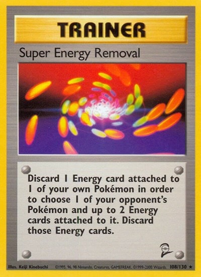Super Energy Removal (BS2) #108/130 Rare (Heavily Played) Base Set 2 Pokemon: 2000