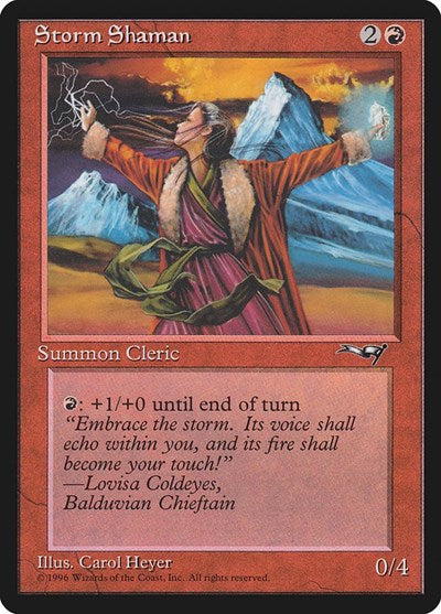 Storm Shaman Female (ALL) #81b Common (Moderately Played) Alliances Magic: The Gathering: 1996