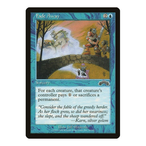 Fade Away (EXO) #34 Common (Lightly Played) Exodus Magic: The Gathering: 1998