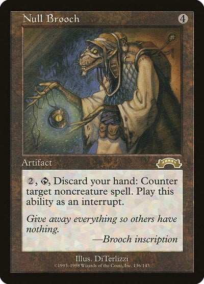 Null Brooch (EXO) #136 Rare (Lightly Played) Exodus Magic: The Gathering: 1998