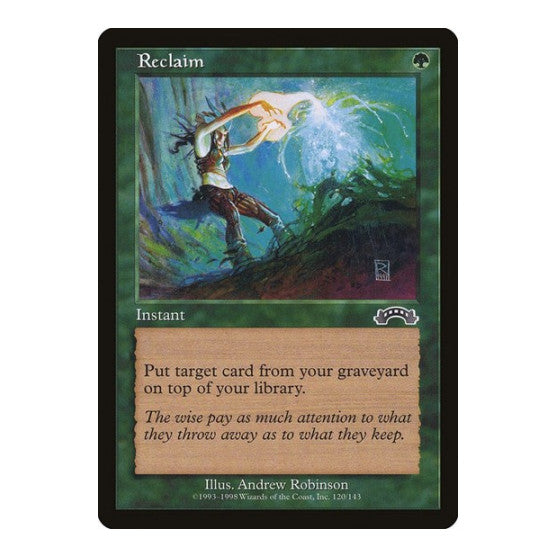 Reclaim (EXO) #120 Common (Moderately Played) Exodus Magic: The Gathering: 1998
