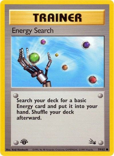 1999 Pokemon: Fossil (FO) - Energy Search (#59/62, Common)